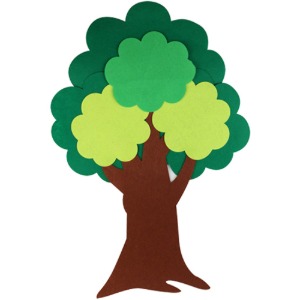 유니아트 펠트모형-삼잎나무