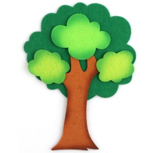 유니아트 펠트모형-투톤삼잎나무