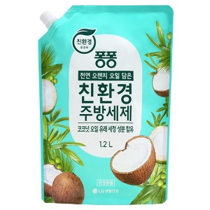 LG퐁퐁천연오렌지오일담은친환경주방세제(코코넛향)1.2ℓ