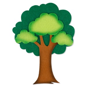 유니아트 펠트모형-삼잎나무(소)신형투톤(약17.2x23cm)
