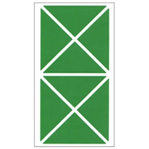 세모네모 세모라벨-초록 (65x30mm/56개)