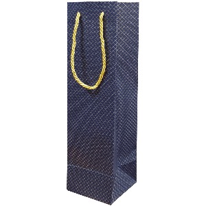 디자인랩 골드다이아몬드쇼핑백-와인용(네이비) 105x105x365mm