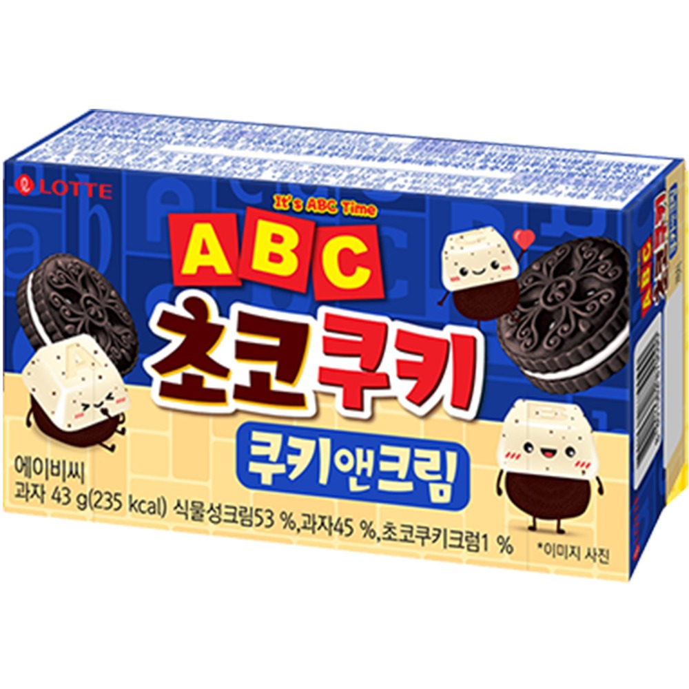 롯데 ABC초코쿠키-쿠키앤크림(43g)