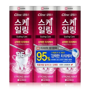 LG생활건강 클링스스케일링케어치약-스트롱민트(100gx3개)